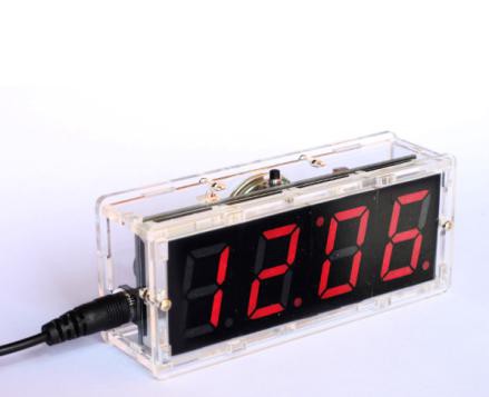 DIY Kit ledde elektronisk Microcontroller Digital klocka tid termometer med talande klocka och PDF med högtalare
