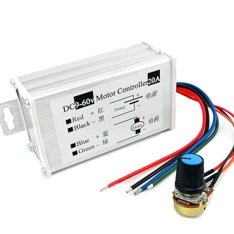 20A PWM DC motorvarvtalsregulator